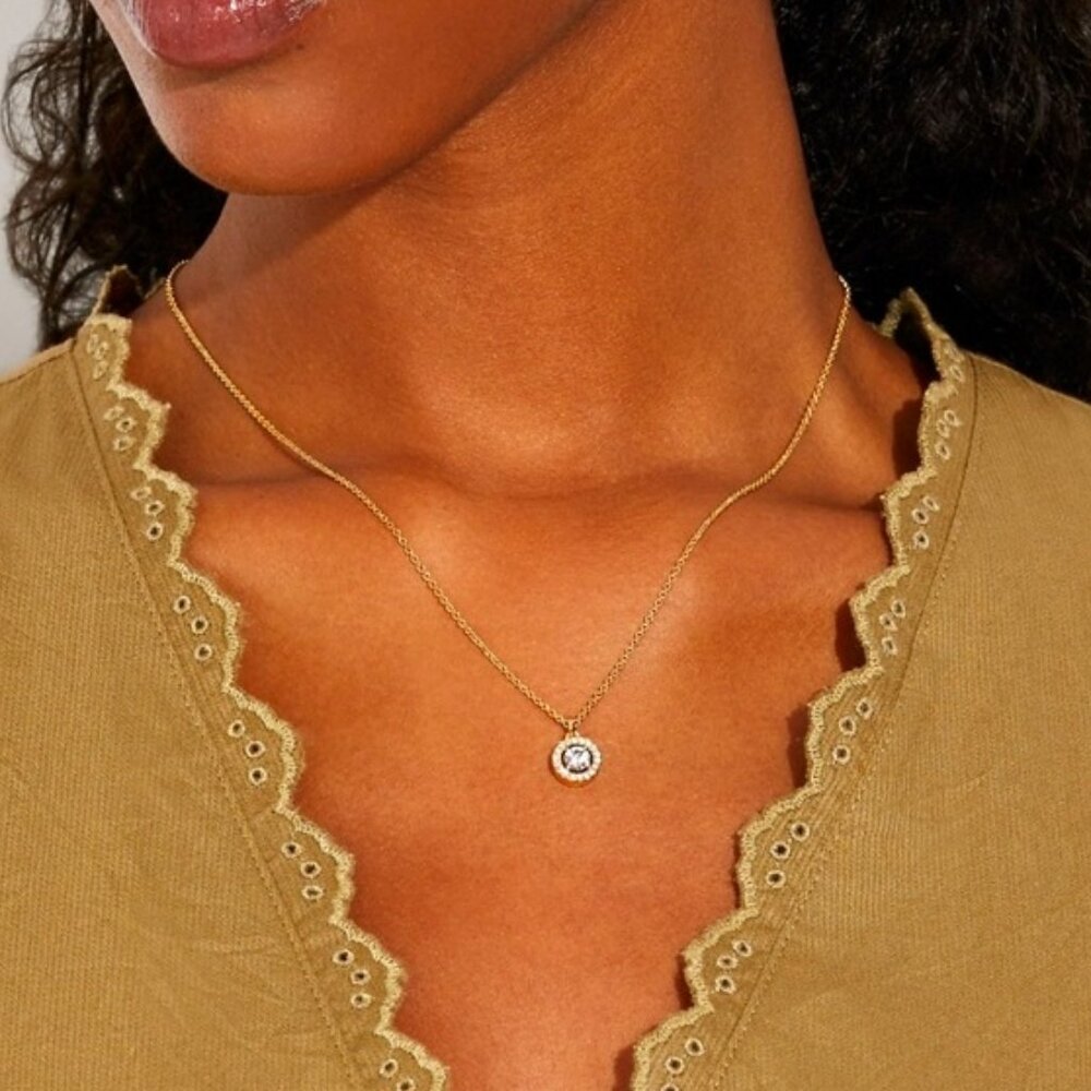 COACH Rose Gold Open Circle Necklace